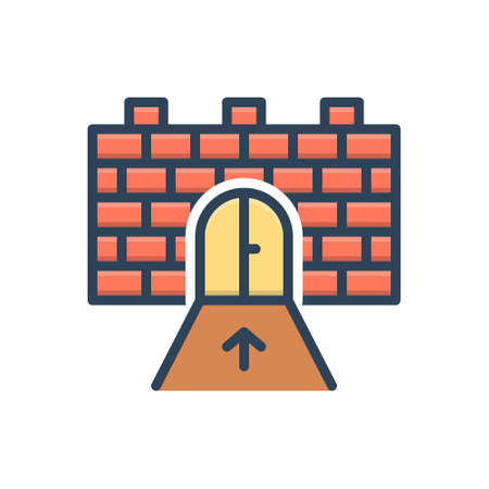 Icon for penetration,entranceのイラスト素材