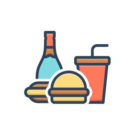 Icon for combo,burgerのイラスト素材