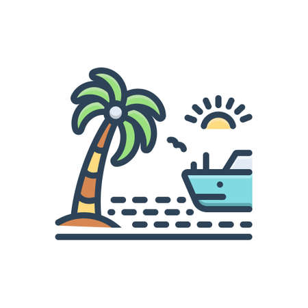 Icon for coast,seaboardのイラスト素材