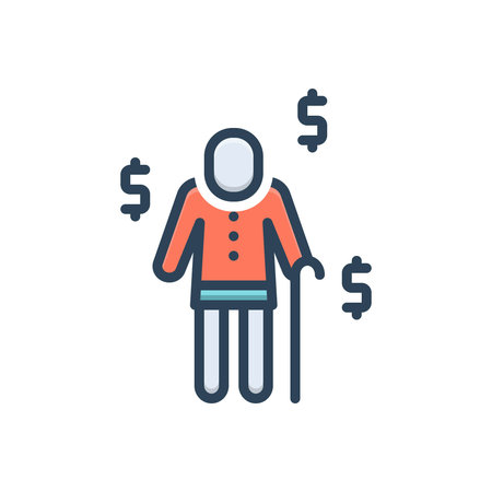 Icon for pension,superannuationのイラスト素材