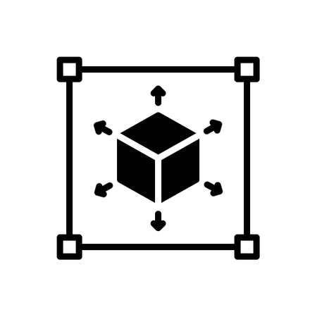 Icon for dimensional,shapeのイラスト素材