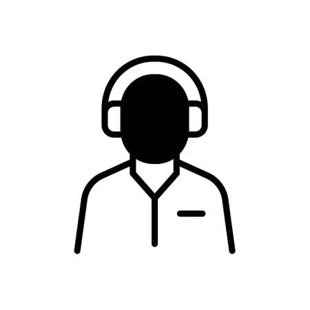 Icon for listening,personのイラスト素材