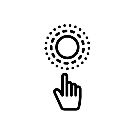 Icon for touched,fingerのイラスト素材