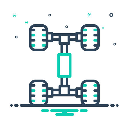 Icon for chassis,undercarriageのイラスト素材