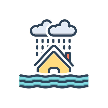 Icon for severe,floodのイラスト素材