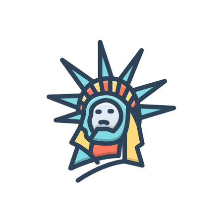 Icon for liberty,statueのイラスト素材