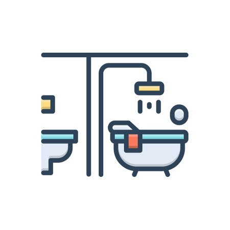 Icon for bathroom,bagnioのイラスト素材