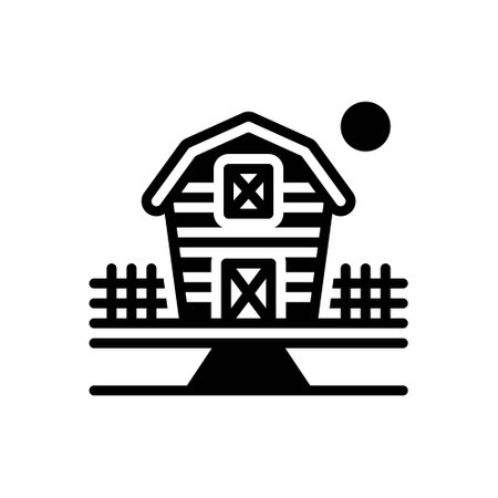 Icon for barn,stackyardのイラスト素材
