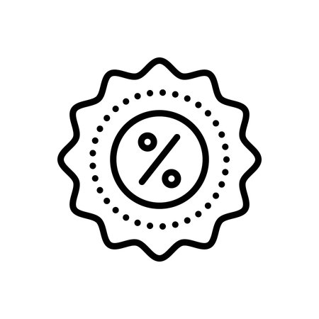 Icon for discount,exemptionのイラスト素材