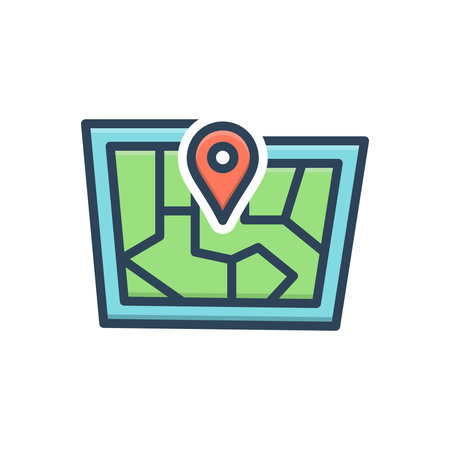 Icon for map,blue print