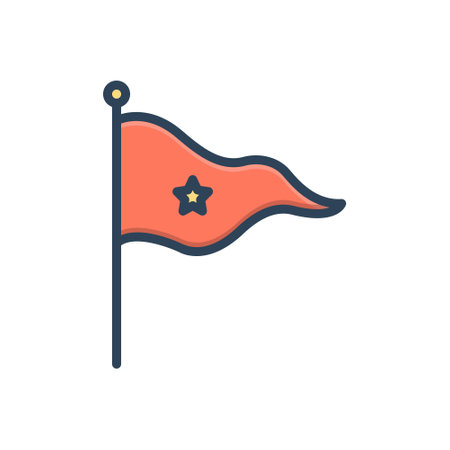 Icon for flag. bannerのイラスト素材