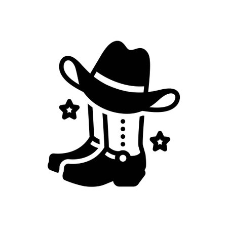 Icon for cowboy; cow manのイラスト素材