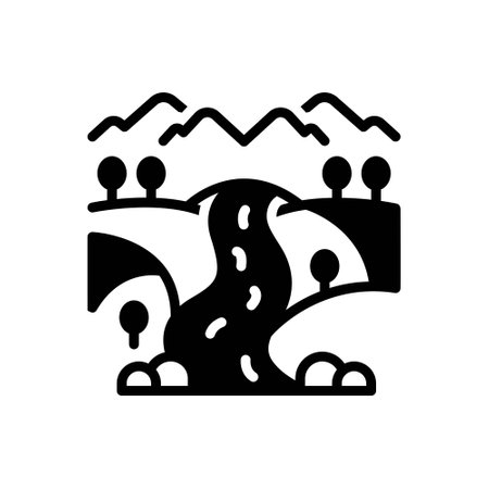 Icon for river; mountainのイラスト素材