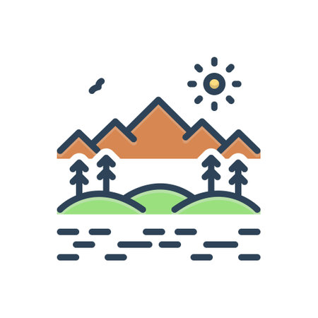 Icon for valley; daleのイラスト素材