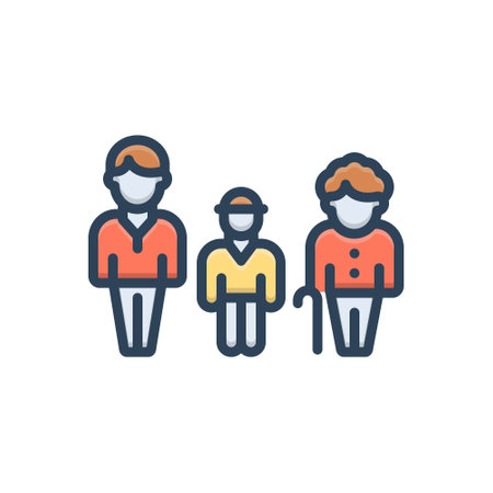 Icon for generation,age,stage of lifeのイラスト素材