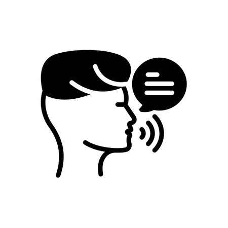 Icon for spoken,verbalのイラスト素材