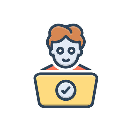 Icon for determining,representativeのイラスト素材