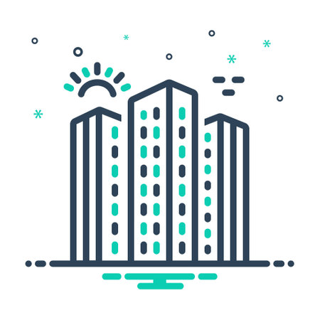 Icon for buildings,hotelsのイラスト素材