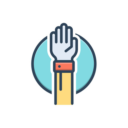 Icon for hand,raisedのイラスト素材