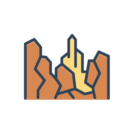 Icon for canyon,valleyのイラスト素材