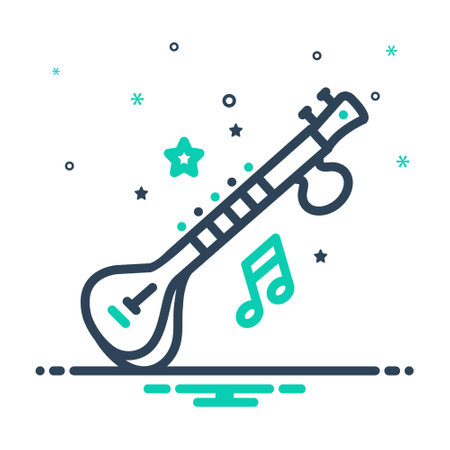 Icon for classical,sitarのイラスト素材