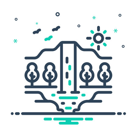 Icon for dale,valleyのイラスト素材