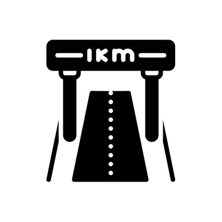 Icon for kilometers,distanceの写真素材