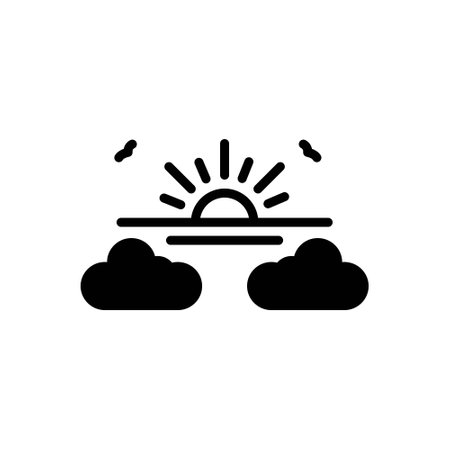 Icon for evening,end of dayのイラスト素材