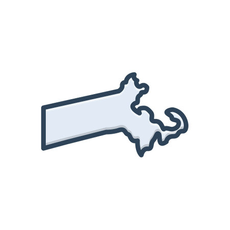 Icon for massachusetts,mapのイラスト素材