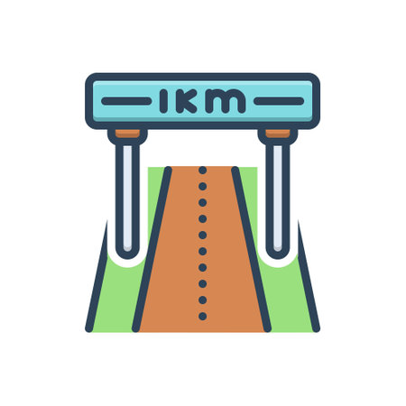 Icon for kilometers,distanceのイラスト素材