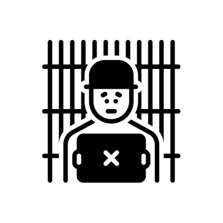 Icon for criminal,convictedのイラスト素材