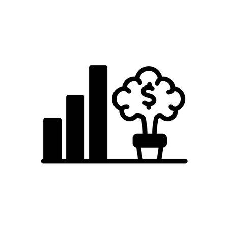 Icon for growing,increasinglyのイラスト素材