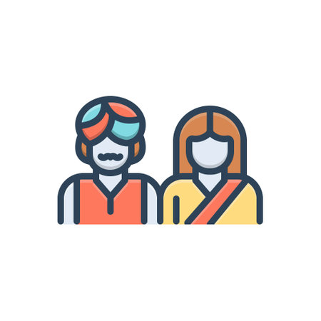 Icon for indians,bearded manのイラスト素材