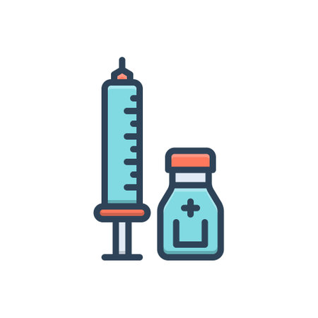 Icon for vaccine,syringeのイラスト素材