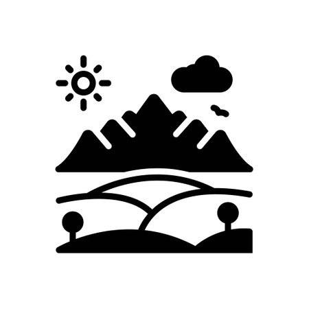 Icon for hills,mountainのイラスト素材