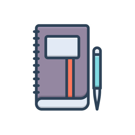 Icon for notebook,sketchbookのイラスト素材