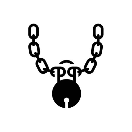 Icon for chains,chain with lockのイラスト素材