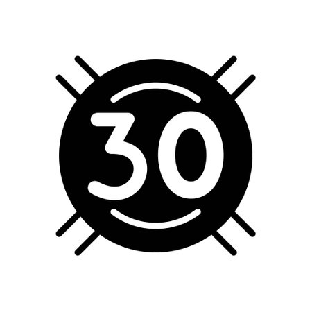 Icon for thirty,numberのイラスト素材