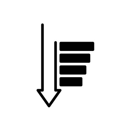 Icon for sorted,descendingのイラスト素材