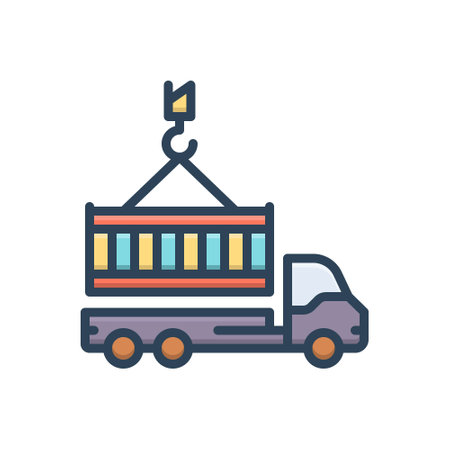 Icon for container,crane hook,liftingのイラスト素材