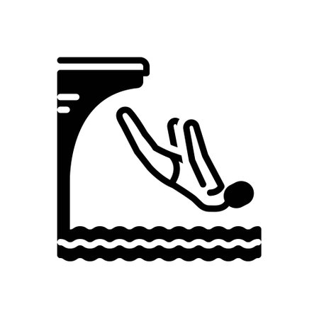 Icon for diving,plungeのイラスト素材