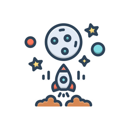 Icon for mission,spaceshipのイラスト素材