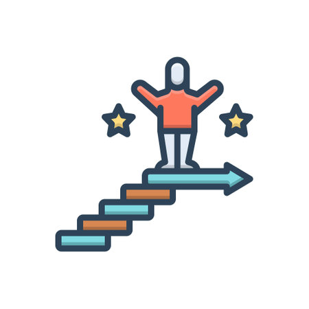 Icon for approach,reachingのイラスト素材