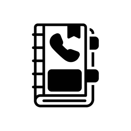 Icon for phone book,informationのイラスト素材