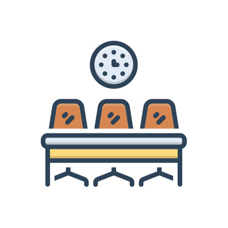 Icon for meeting time,waiting hallのイラスト素材