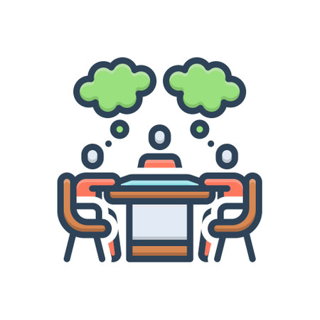 Icon for brain storm,deliberateのイラスト素材