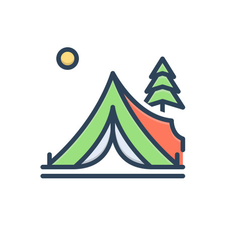 Icon for tent,campのイラスト素材