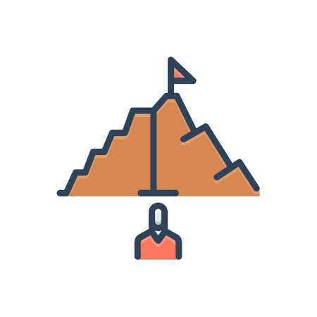 Icon for achievable goal, achievableのイラスト素材