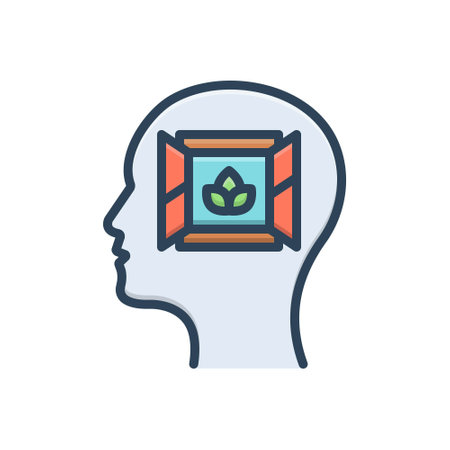 Icon for mindfulness, peacefulのイラスト素材