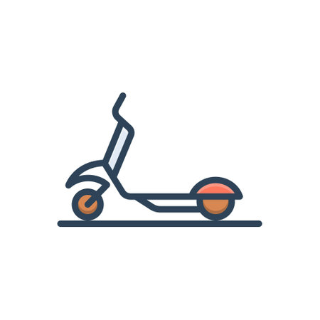 Icon for kick scooter, scooterのイラスト素材